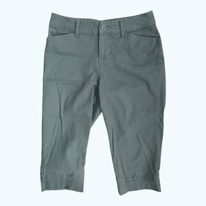 Dark Green Petite Capri Pants
